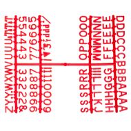 Beaumont 1/2 Inch Letter Set (660 Characters) Red