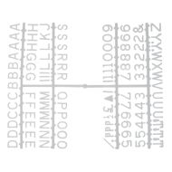 Beaumont 1/2 Inch Letter Set (660 Characters) White