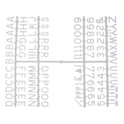 Beaumont 1/2 Inch Letter Set (660 Characters) White