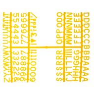 Beaumont 1/2 Inch Letter Set (660 Characters) Yellow