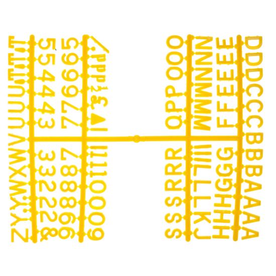 Beaumont 1/2 Inch Letter Set (660 Characters) Yellow BEA 3861Y