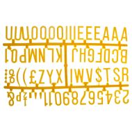 Beaumont 1 1/4 Inch Letter Set (390 Characters) Yellow