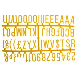 Beaumont 1 1/4 Inch Letter Set (390 Characters) Yellow