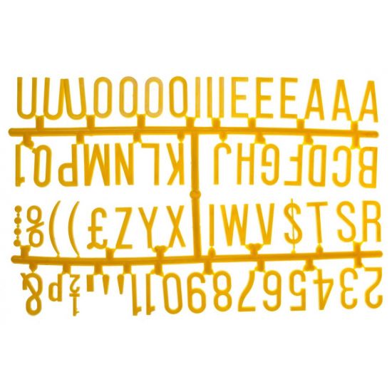 Beaumont 1 1/4 Inch Letter Set (390 Characters) Yellow BEA 3863Y