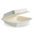 White Bagasse Meal Box 1 Compartment 9x9 Inch - Box of 200