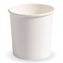 32oz White BioBowls / Soup Containers with PLA Coating 32oz White BioBowls / Soup Containers with PLA Coating