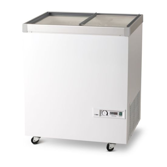 Vestfrost 6.9cft Sliding Lid Chest Freezer SCHUKO BLU IKG205