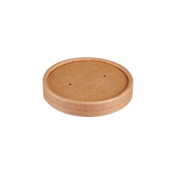 Kraft PP Lined Paper Board Lids for 4oz Portion Pots - Box 1000 	