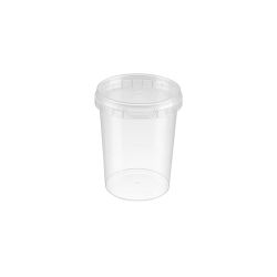 Clear Takeaway Container with Tamper Evident Lid Sauce Pot 520ml - Box 380 Clear Takeaway Container with Tamper Evident Lid Sauce Pot 520ml - Box 380