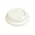 White Bagasse Domed Cup Lids for 12/16oz  - Box of 1000