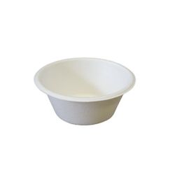 8oz White Bagasse Round Bowl - Box of 1000 8oz White Bagasse Round Bowl - Box of 1000