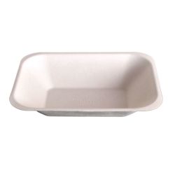 White Bagasse Chip Tray 164x126x30mm Box of 500