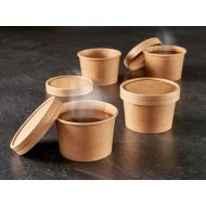 4oz Kraft PP Lined Microwaveable Hot and Cold Food Portion Pots - Box 1000