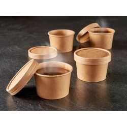 2oz Kraft PP Lined Microwaveable Hot and Cold Food Portion Pots - Box 1000