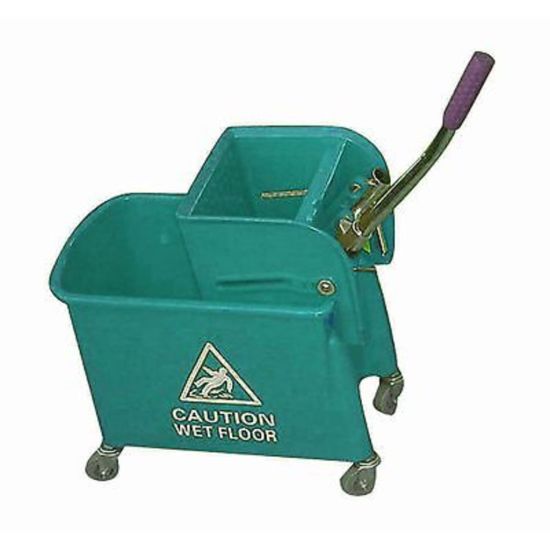 Professional Green Kentucky Mop System With Wheels & Double Bucket 20lt JE2005B