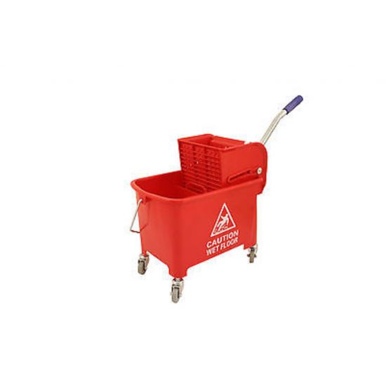Professional Red Kentucky Mop System With Wheels & Double Bucket 20lt JE2006
