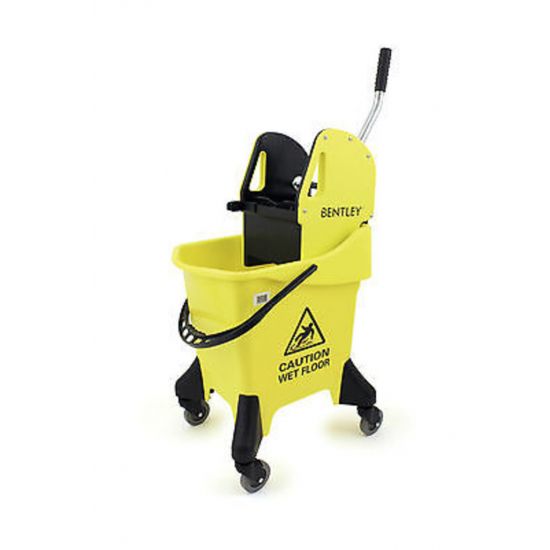 Yellow Heavy Duty Kentucky Mopping System With Wheels & Handle Wringer 31lt JE2033