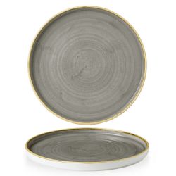 Stonecast Grey Walled Plate 21cm 8.67 Inch - Box of 6 Stonecast Grey Walled Plate 21cm 8.67 Inch - Box of 6