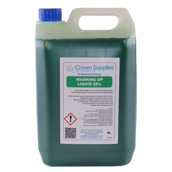 Professional Range Washing Up Liquid 20% Antibacterial 5 Litre Professional Range Washing Up Liquid 20% Antibacterial 5 Litre