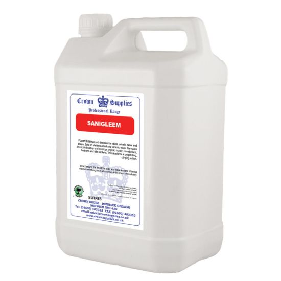 Sanigleem Concentrated Washroom Cleaner 5lt CL1015 Sanigleem Concentrated Washroom Cleaner 5lt CL1015