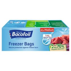Bacofoil Freezer Bags Medium 3Ltr 250mm x 320mm - Box of 9