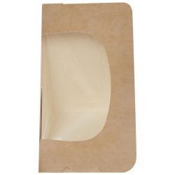 Kraft Self Seal Sandwich Wedge Resealable Recyclable 125.5 x 75/65 x 125.5mm - Box 500