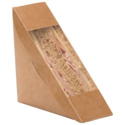 Front Loading Sandwich Box Kraft - 123 x 72 x 123mm - Box of 500