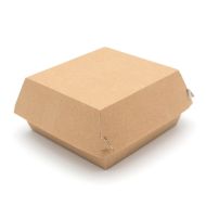 Kraft Clamshell Takeaway Box Recyclable and Compostable 132 x 132 x 75mm Box 250