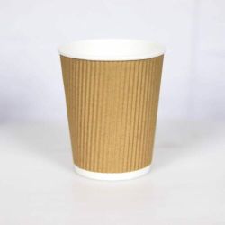 Kraft 12oz Ripple Wall Paper Cup - Pack of 25