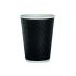 12oz Black Ripple Wall Hot Cup - Pack 25