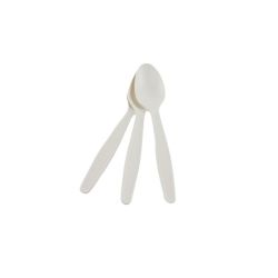 100% Biodegradable and Eco Friendly White Spoons - Each Pack of 50