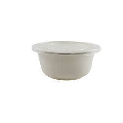 100% Biodegradable and Eco Friendly White Takeout Bowls and Lids - Pack of 250
