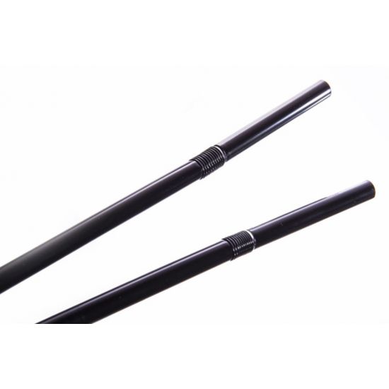 Black Plastic Flexi Straws 10.5 Inch - Pack Of 250 BP3012