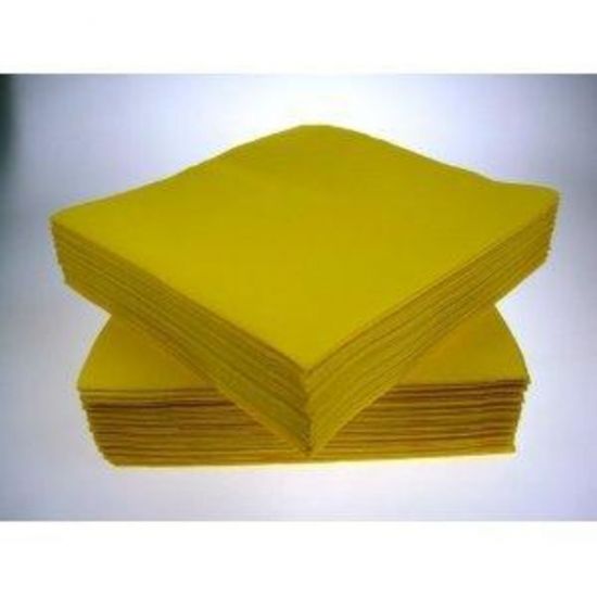 Yellow Linen Feel Luxury Airlaid Paper Napkins 40cm Pack of 50