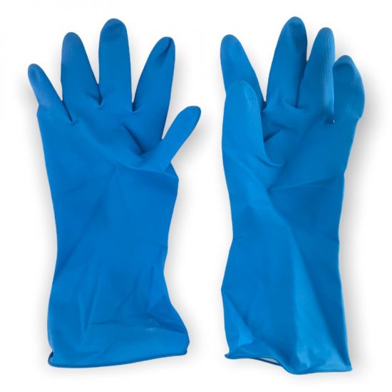 Professional Blue Household Rubber Gloves Medium - Pair PP1018