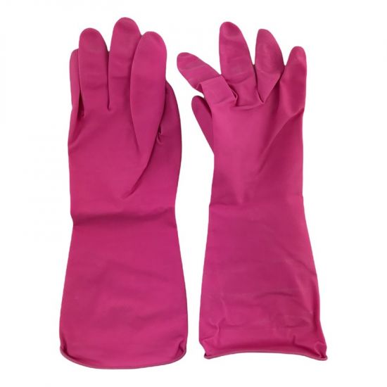 Professional Pink Household Rubber Gloves Large - Pair PP1027