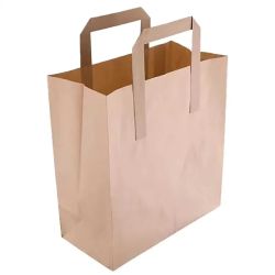 8.5 x 13 x 10 Inch Brown Craft SOS Bag With Internal Tape Handles - Box of 250 8.5 x 13 x 10 Inch Brown Craft SOS Bag With Internal Tape Handles - Box of 250