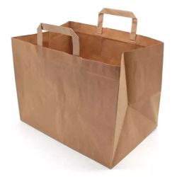 Paper Carrier Bag With Internal Handles Kraft 90gsm - Box of 125