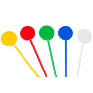 Disposable Multi Coloured Cocktail Disc Stirrer 6 Inch - Pack Of 250