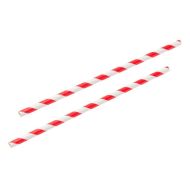Paper Drinking Straw - Red & White 100% Biodegradable 8inch - Pack of 250