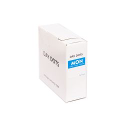 Monday 25 X 25mm Square Day Dot Label - Roll Of 1000