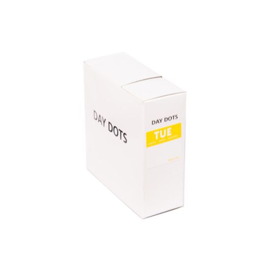 Tuesday 25 X 25mm Square Day Dot Label - Roll Of 1000 FL1002 Tuesday 25 X 25mm Square Day Dot Label - Roll Of 1000 FL1002