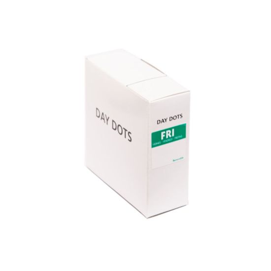 Friday 25 X 25mm Square Day Dot Label - Roll Of 1000 FL1005 Friday 25 X 25mm Square Day Dot Label - Roll Of 1000 FL1005