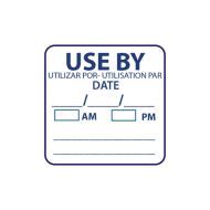Use By 25 X 25mm Square Removable Food Label - Roll Of 1000