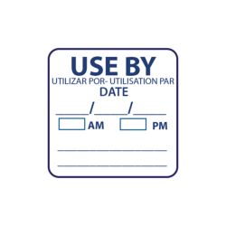 Use By 25 X 25mm Square Removable Food Label - Roll Of 1000