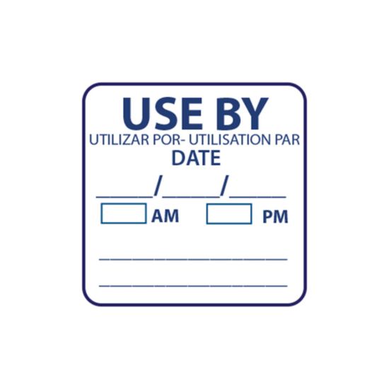 Use By 25 X 25mm Square Removable Food Label - Roll Of 1000 FL1011