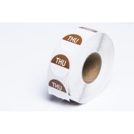 Thursday 19mm Round Day Dot Label - Roll Of 1000