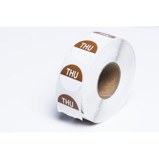 Thursday 19mm Round Day Dot Label - Roll Of 1000 FL1023