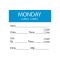 Monday Removable Day Of The Week Label 50 X 50mm - Roll Of 500