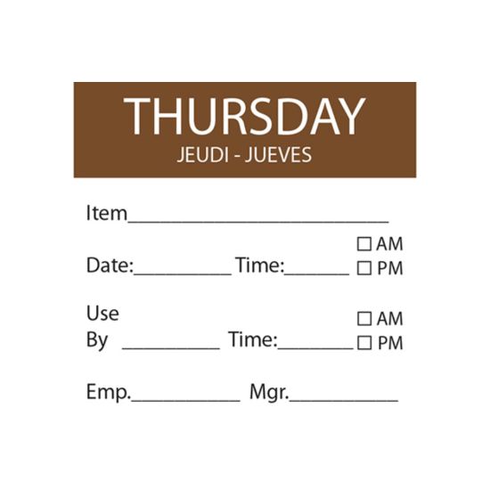 Thursday Removable Day Of The Week Label 50 X 50mm - Roll Of 500 FL1033 Thursday Removable Day Of The Week Label 50 X 50mm - Roll Of 500 FL1033
